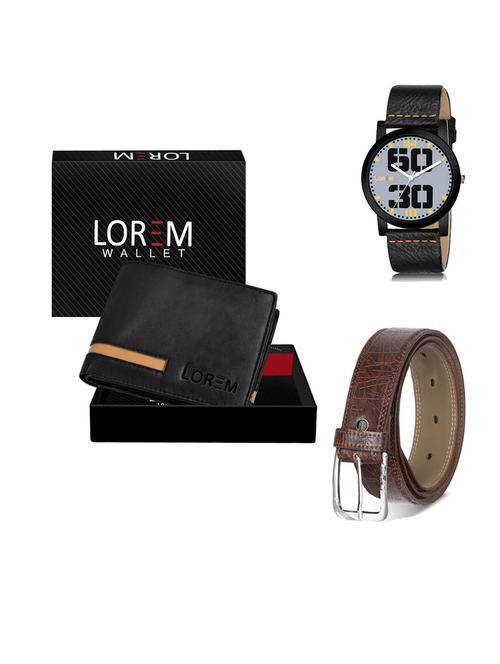 belt, wallet & watch gift combo - 19545676 - Very Small Image - 1