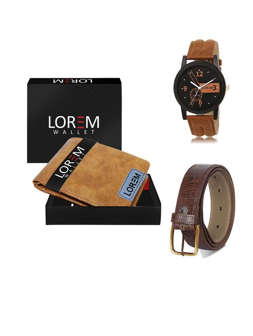 belt, wallet & watch gift combo - 19545758 - Very Small Image - 1