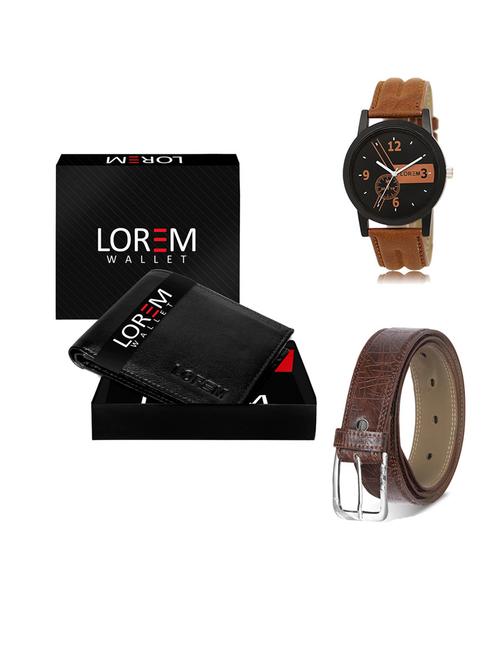 belt, wallet & watch gift combo - 19545784 - Very Small Image - 1
