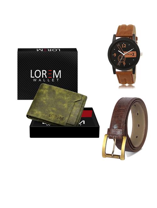 belt, wallet & watch gift combo - 19545786 - Very Small Image - 1