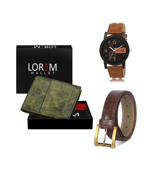 belt, wallet & watch gift combo - 19545798 - Very Small Image - 1