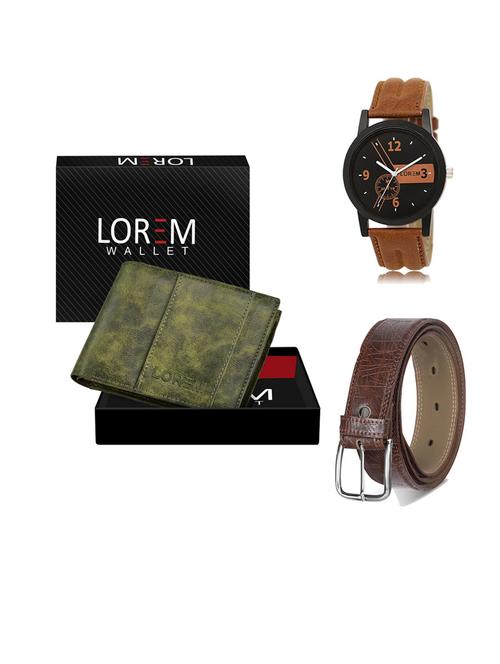 belt, wallet & watch gift combo - 19545801 - Very Small Image - 1