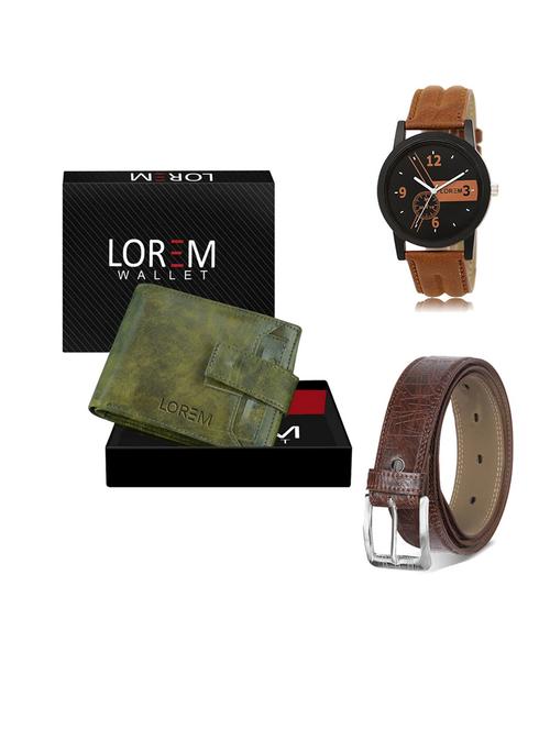 belt, wallet & watch gift combo - 19545827 - Very Small Image - 1