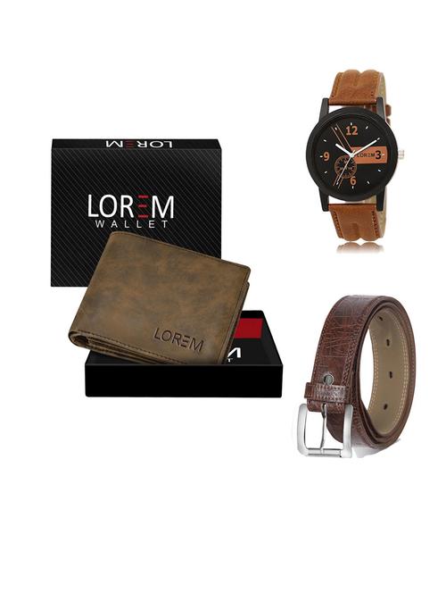 belt, wallet & watch gift combo - 19545841 - Very Small Image - 1