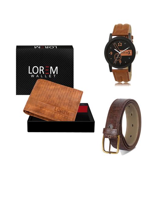 belt, wallet & watch gift combo - 19545866 - Very Small Image - 1