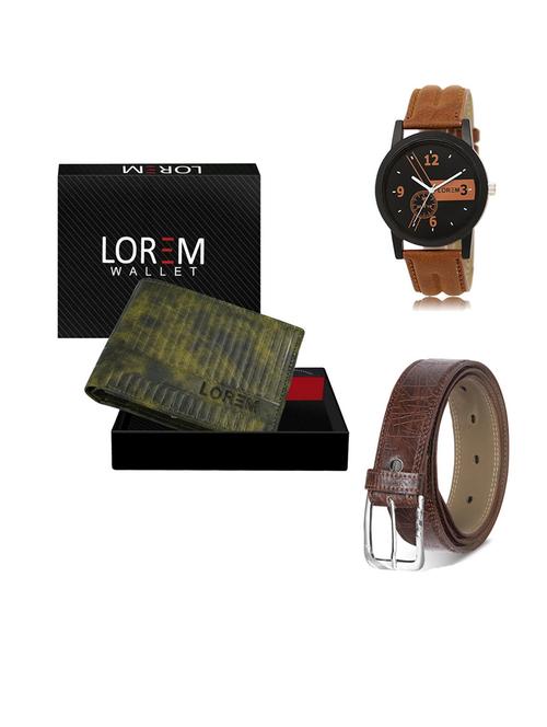 belt, wallet & watch gift combo - 19545874 - Very Small Image - 1