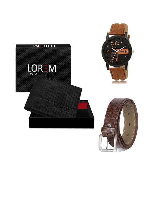 belt, wallet & watch gift combo - 19545877 - Very Small Image - 1