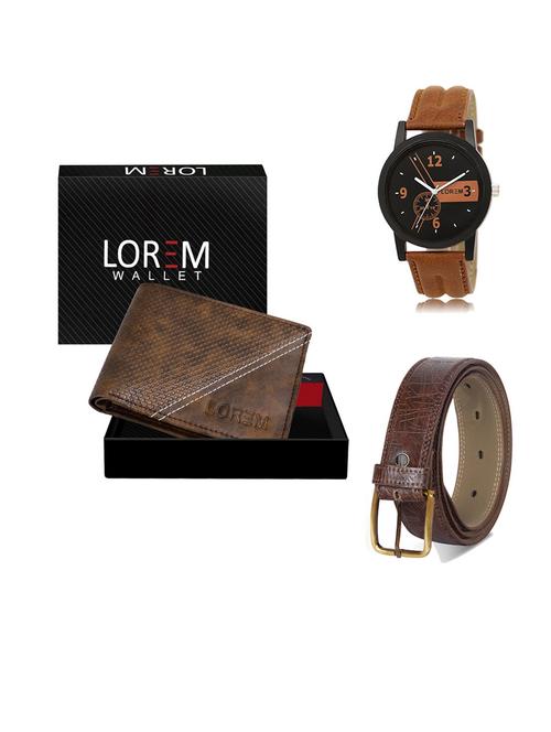 belt, wallet & watch gift combo - 19545884 - Very Small Image - 1