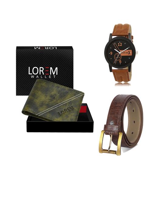 belt, wallet & watch gift combo - 19545894 - Very Small Image - 1