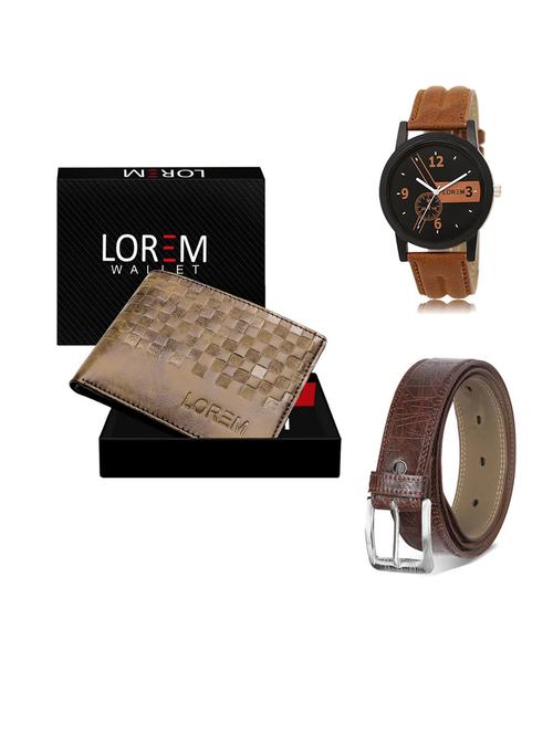 belt, wallet & watch gift combo - 19545911 - Very Small Image - 1
