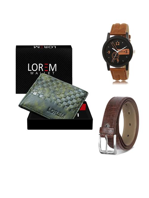 belt, wallet & watch gift combo - 19545923 - Very Small Image - 1