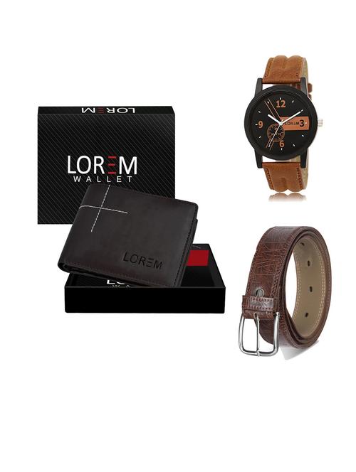 belt, wallet & watch gift combo - 19545939 - Very Small Image - 1
