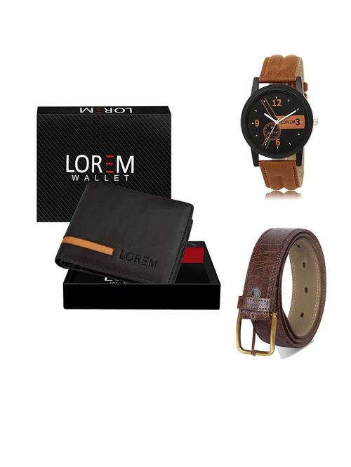 belt, wallet & watch gift combo - 19545950 - Very Small Image - 1