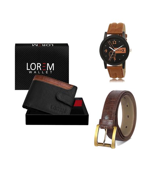 belt, wallet & watch gift combo - 19545960 - Very Small Image - 1