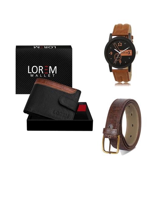 belt, wallet & watch gift combo - 19545962 - Very Small Image - 1