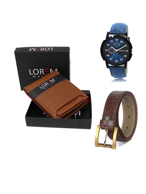belt, wallet & watch gift combo - 19545984 - Very Small Image - 1