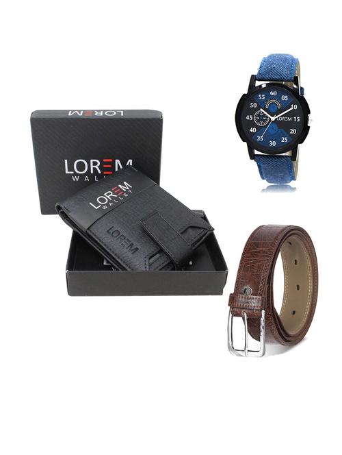 belt, wallet & watch gift combo - 19546012 - Very Small Image - 1