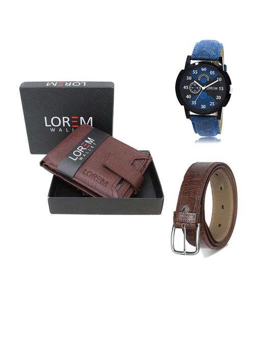 belt, wallet & watch gift combo - 19546017 - Very Small Image - 1