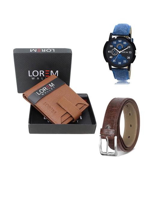 belt, wallet & watch gift combo - 19546025 - Very Small Image - 1