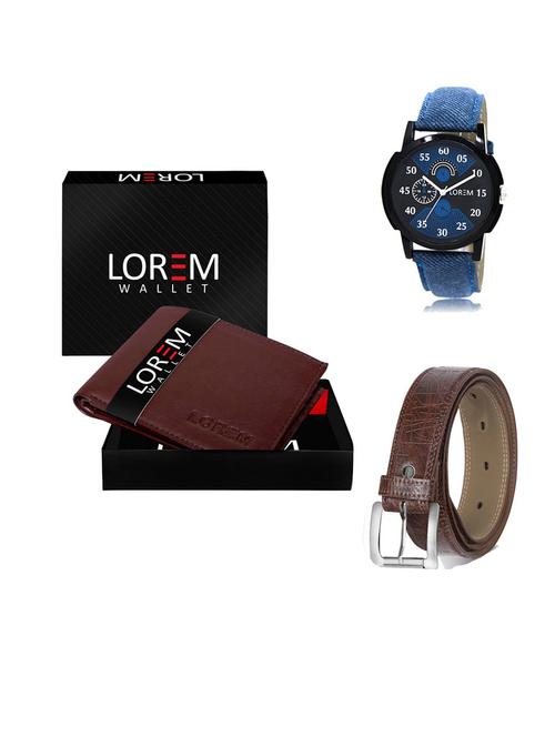 belt, wallet & watch gift combo - 19546045 - Very Small Image - 1