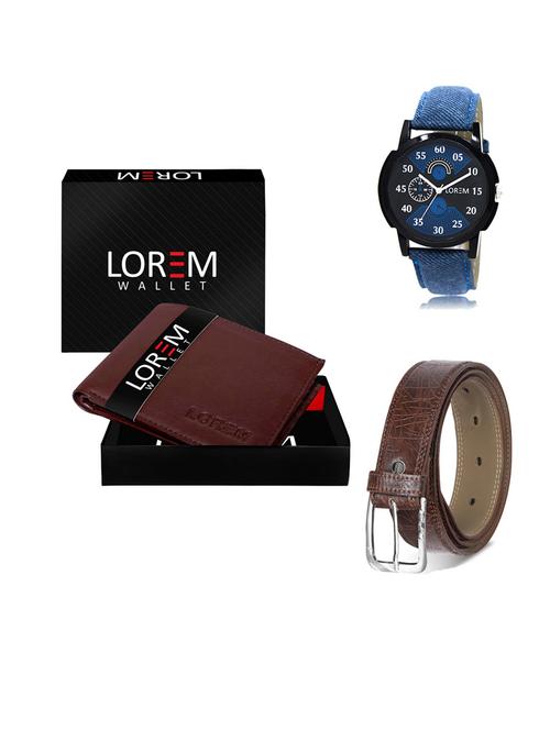 belt, wallet & watch gift combo - 19546048 - Very Small Image - 1
