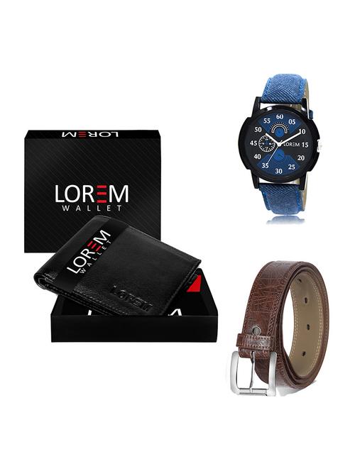 belt, wallet & watch gift combo - 19546051 - Very Small Image - 1