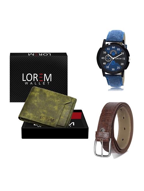 belt, wallet & watch gift combo - 19546059 - Very Small Image - 1