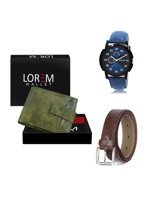 belt, wallet & watch gift combo - 19546093 - Very Small Image - 1
