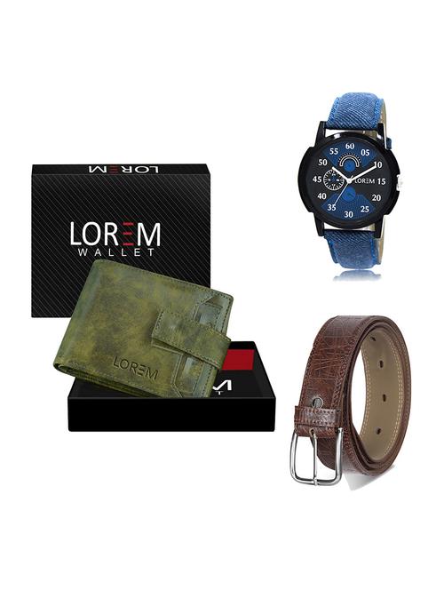 belt, wallet & watch gift combo - 19546095 - Very Small Image - 1