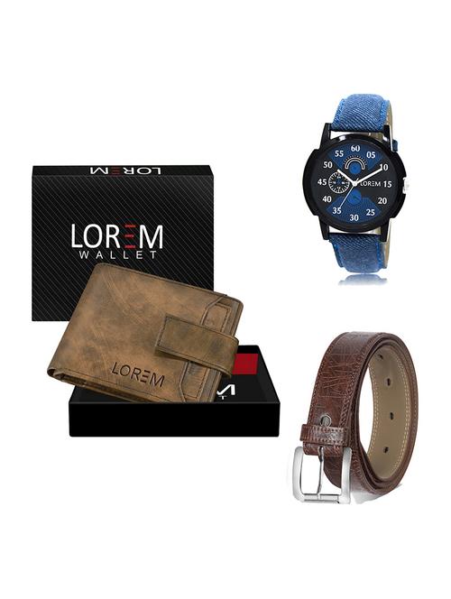 belt, wallet & watch gift combo - 19546099 - Very Small Image - 1