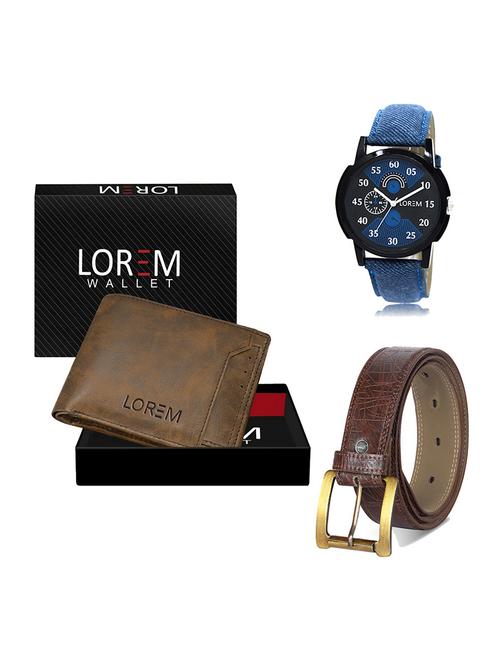belt, wallet & watch gift combo - 19546104 - Very Small Image - 1