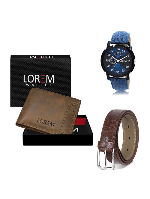 belt, wallet & watch gift combo - 19546108 - Very Small Image - 1
