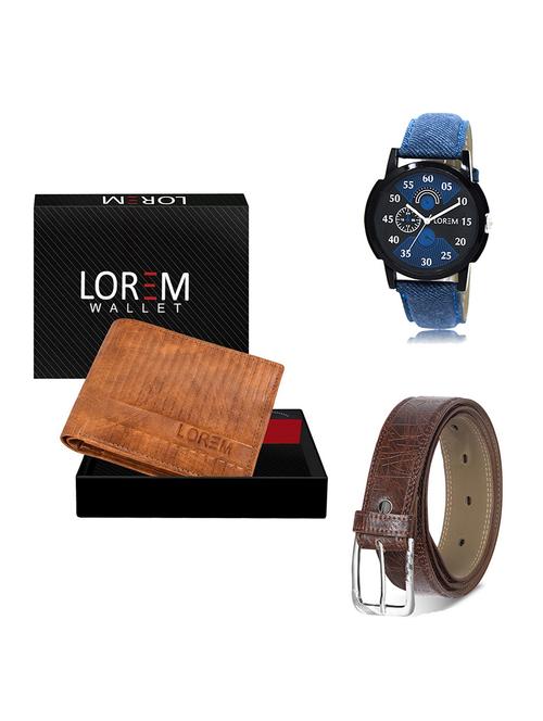 belt, wallet & watch gift combo - 19546138 - Very Small Image - 1