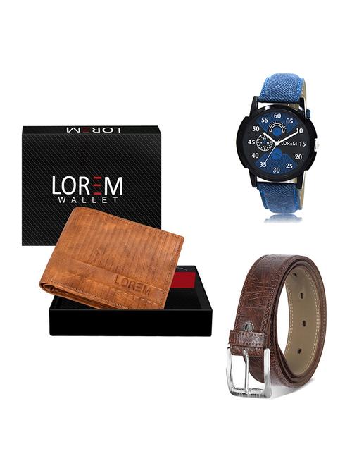 belt, wallet & watch gift combo - 19546139 - Very Small Image - 1