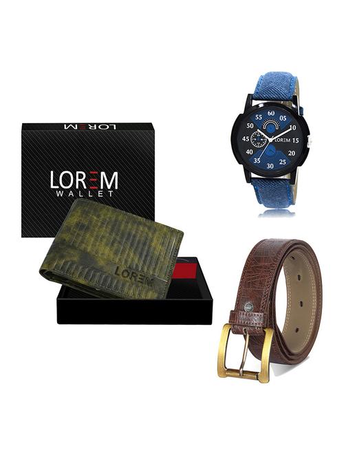 belt, wallet & watch gift combo - 19546140 - Very Small Image - 1