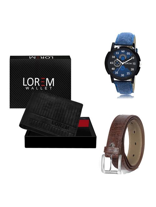belt, wallet & watch gift combo - 19546147 - Very Small Image - 1