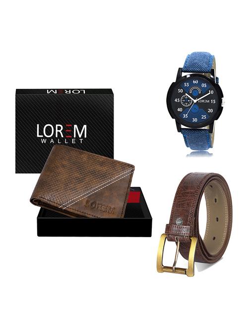 belt, wallet & watch gift combo - 19546152 - Very Small Image - 1