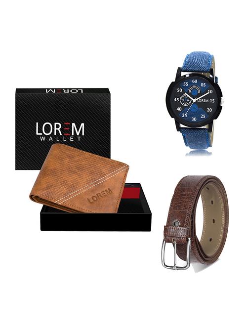 belt, wallet & watch gift combo - 19546161 - Very Small Image - 1