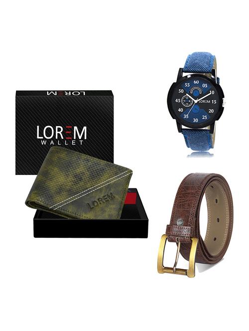 belt, wallet & watch gift combo - 19546164 - Very Small Image - 1