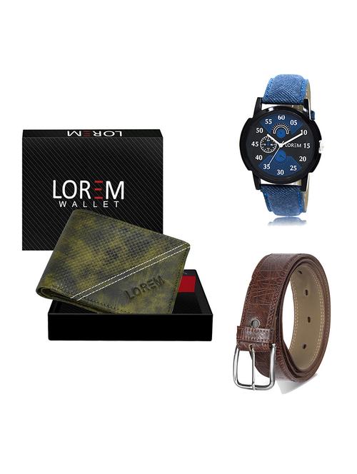 belt, wallet & watch gift combo - 19546167 - Very Small Image - 1