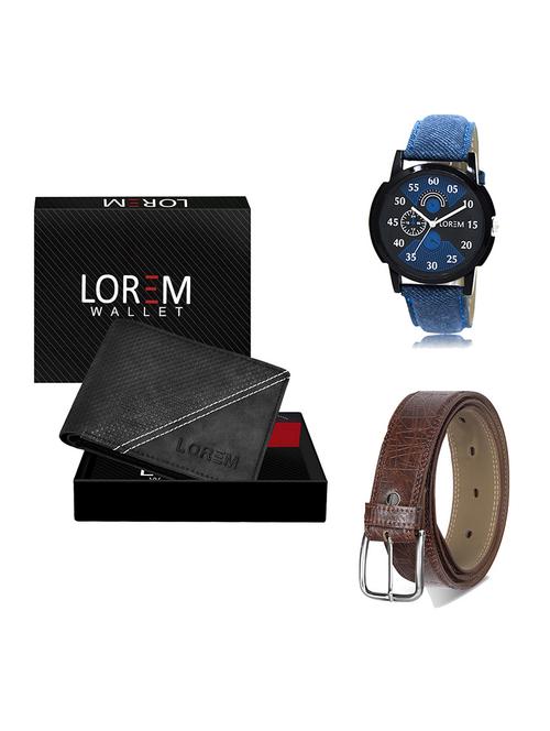 belt, wallet & watch gift combo - 19546173 - Very Small Image - 1