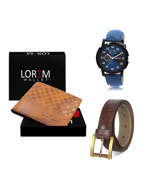 belt, wallet & watch gift combo - 19546182 - Very Small Image - 1