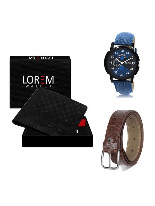 belt, wallet & watch gift combo - 19546197 - Very Small Image - 1