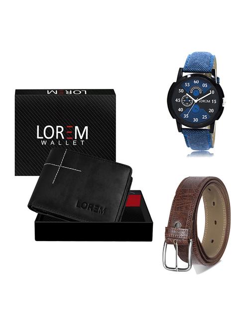 belt, wallet & watch gift combo - 19546203 - Very Small Image - 1
