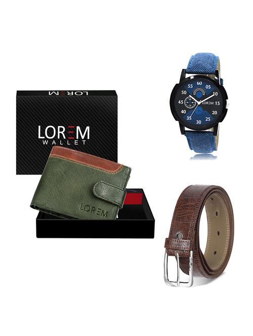 belt, wallet & watch gift combo - 19546240 - Very Small Image - 1