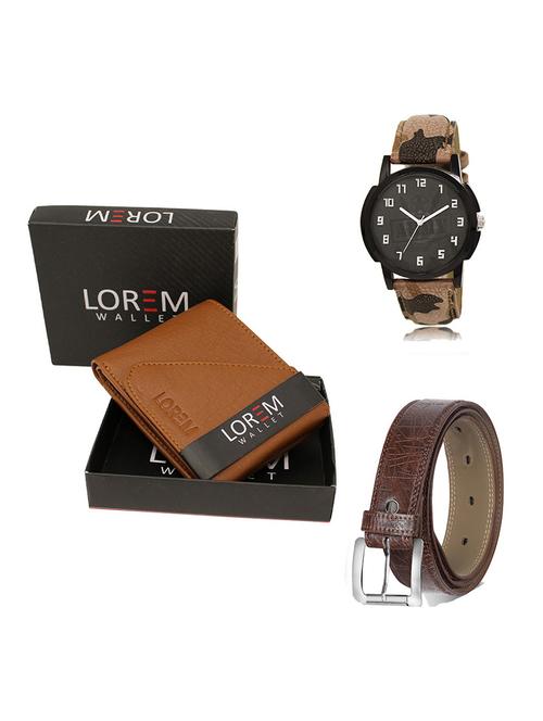 belt, wallet & watch gift combo - 19546243 - Very Small Image - 1