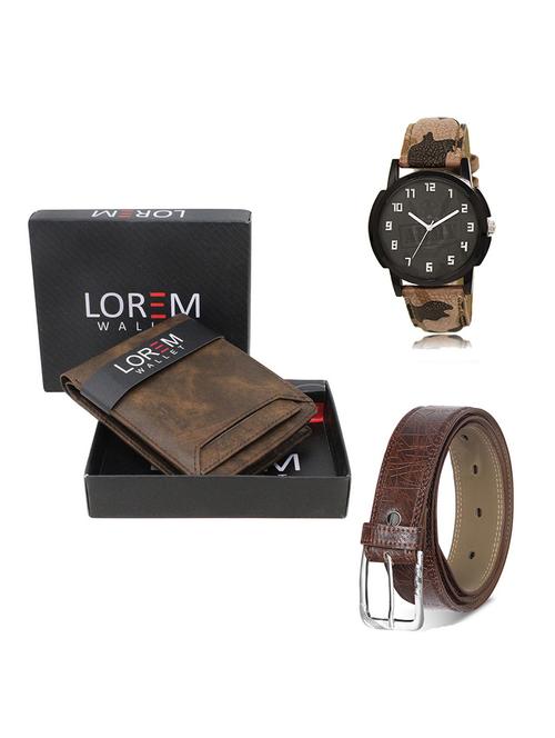 belt, wallet & watch gift combo - 19546264 - Very Small Image - 1