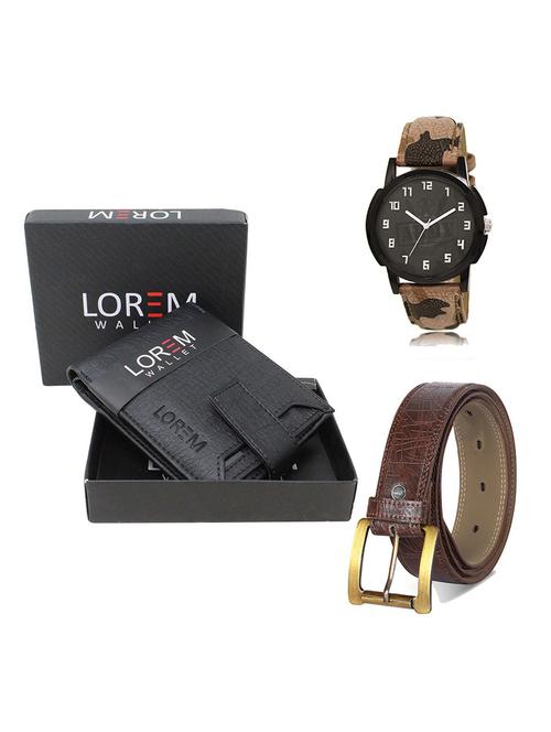 belt, wallet & watch gift combo - 19546278 - Very Small Image - 1