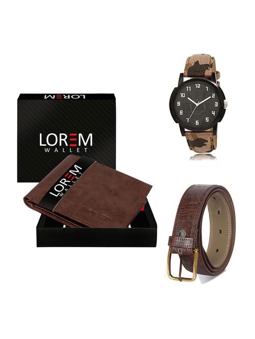 belt, wallet & watch gift combo - 19546304 - Very Small Image - 1