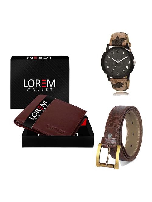 belt, wallet & watch gift combo - 19546314 - Very Small Image - 1